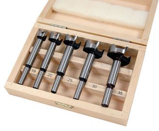明るい終了する5pcs Forstnerの穴あけ工具はドア ロックの高炭素の鋼鉄材料のために置きました