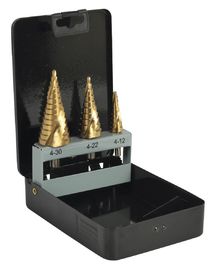 3Pcsチタンで覆われたステップドリルビットセット