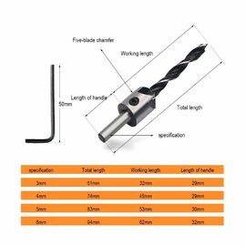 HSS 皿錐ドリルビットセット 5個 DIN/ANSI