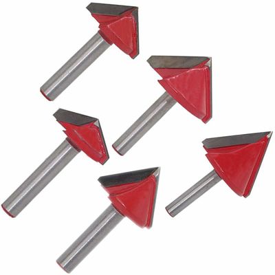 木材、プラスチック、アルミニウム用 超硬V溝ルータービット