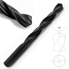 DIN338 HSSの穴あけ工具のまっすぐなすねのドリル孔のための高速穴あけ工具は黒い酸化物を転がしました