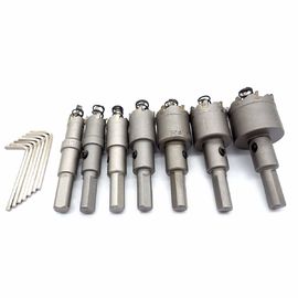14mm-35mmの炭化タングステンのひっくり返された穴は穴あけ工具の一定7pcs銀色を見ました
